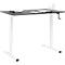 Multiflex bureau, handmatig in hoogte verstelbaar met slinger, B 1200 x D 800 x H 700-1180 mm, grafiet/wit