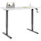Multiflex bureau, handmatig in hoogte verstelbaar met slinger, B 1200 x D 800 x H 700-1180 mm, lichtgrijs/antraciet