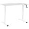 Multiflex bureau, handmatig in hoogte verstelbaar met slinger, B 1200 x D 800 x H 700-1180 mm, lichtgrijs/wit