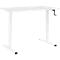 Multiflex bureau, handmatig in hoogte verstelbaar met slinger, B 1200 x D 800 x H 700-1180 mm, wit/wit