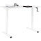 Multiflex bureau, handmatig in hoogte verstelbaar met slinger, B 1200 x D 800 x H 700-1180 mm, wit/wit
