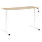Multiflex bureau, handmatig in hoogte verstelbaar met slinger, B 1600 x D 800 x H 700-1180 mm, eiken/wit