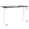 Multiflex bureau, handmatig in hoogte verstelbaar met slinger, B 1600 x D 800 x H 700-1180 mm, grafiet/wit