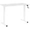 Multiflex bureau voor thuiskantoor, handmatig in hoogte verstelbaar met slinger, B 1300 x D 650 x H 700-1180 mm, lichtgrijs/wit