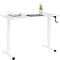 Multiflex bureau voor thuiskantoor, handmatig in hoogte verstelbaar met slinger, B 1300 x D 650 x H 700-1180 mm, lichtgrijs/wit
