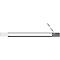 Multifunctionele klemmenstrook MAULpro, incl. 2 multifunctionele haken, voor flipchartblokken met 11 mm perforatie, B 42 x D 15 x L 500 mm, aluminium