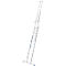 Multifunctionele ladder van aluminium 3 x 12 sporten, met trigon-dwarssteun