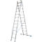 Multifunctionele ladder van aluminium 3 x 12 sporten, met trigon-dwarssteun