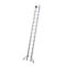 Multifunctionele ladder van aluminium 3 x 14 sporten, met trigon-dwarssteun