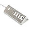 Multiladegerät brennenstuhl® estilo, für bis zu 5 Geräte, 4x USB-A und 1 x USB-C, Schnellladefunktion, Kabellänge 1,5 m, silber-weiss
