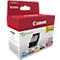 Produktverpackung der Marke Canon Pixma. Die Packung enthält XXL Tintenpatronen, beschriftet mit den Farben Cyan, Magenta, Gelb und Schwarz.