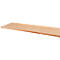 Close-up of a light brown wooden board. The grain is clearly visible.