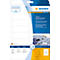 Product packaging with labels for textiles, text and logo.