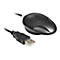 Schwarzer GPS-Empfänger mit USB-Kabel. Der Empfänger hat eine ovale Form und ein Logo. Der USB-Stecker ist sichtbar.