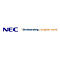 NEC Logo mit Slogan: Orchestrating a brighter world.