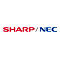 Das Logo von Sharp/NEC mit rotem Schriftzug Sharp und blauem Schriftzug NEC, getrennt durch einen Schrägstrich.