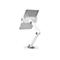Weißer Tablet-Halter mit Tablet. Der Arm ist flexibel.