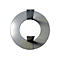 Ein grauer Metallring mit zwei Halterungen. Der Ring hat ein Loch in der Mitte.