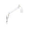 Medizinischer Deckenarm, weiß, mit Lampe, vor weißem Hintergrund.