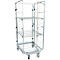 Nestbare rolcontainer, 4-zijdig, gegalvaniseerd, draagvermogen 500 kg, met 2 tussenborden