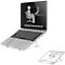 NewStar Inklapbare standaard NSLS085SILVER - voor laptops van 10-17″ en tot 5 kg - in 6 stappen in hoogte verstelbaar - zilvergrijs