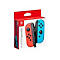 Nintendo Switch Joy-Con Controller Set in Rot und Blau in der Originalverpackung vor weißem Hintergrund.
