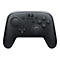 Schwarzer Nintendo Switch Pro Controller vor weißem Hintergrund.