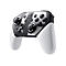 Nintendo Switch Pro Controller in schwarz-weißem Design mit typischer Tastenanordnung vor weißem Hintergrund.