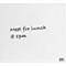 Whiteboard met zwarte tekst: 'Meet for lunch @ 1pm.' Klein Nobo-logo rechtsonder.