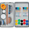 Nobo whiteboard accessoiretas, met inhoud, magnetisch deksel, opvouwbaar, tot 8 kg, B 299 x D 355 x H 230 mm, gerecyclede stof, antracietgrijs