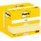 Notas adhesivas POST-IT 653, 51 x 38 mm, autoadhesivas, removibles, embalaje sin celofán, 12 x 100 hojas, amarillo
