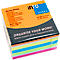 Notes auto-adhésives Brillant, cube avec 450 feuilles, l. 75 x H 75 mm, 6 coloris