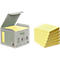 Notes auto-adhésives POST-IT, papier recyclé, 76 mm x 76 mm, 6 x 100 feuilles, jaune