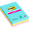 Notes auto-adhésives Super Sticky XL Notes 4690S3MI Miami Post-it®, 101 x 152 mm, 3 x 90 feuilles, ligné, multicolore