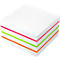 Notes repositionnables adhésives, L 75 x l. 75 mm, 450 feuilles, mélange de couleurs, autocollant