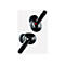 Zwei schwarze Nothing Ear (a) In-Ear-Kopfhörer mit transparentem Design vor hellem Hintergrund.
