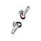 Zwei Nothing Ear (a) In-Ear-Kopfhörer in Weiß mit transparentem Design auf weißem Hintergrund.