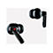 Zwei schwarze In-Ear-Kopfhörer mit transparentem Designgehäuse vor weißem Hintergrund.