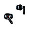 Schwarze Nothing Ear In-Ear-Kopfhörer mit transparentem Design und rotem Punkt, vor weißem Hintergrund.