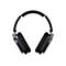 Schwarzer Over-Ear-Kopfhörer in minimalistischem Design vor weißem Hintergrund.