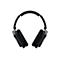 Schwarze, minimalistische Over-Ear-Kopfhörer vor weißem Hintergrund.