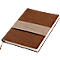 Notizbuch Clairefontaine Flying Spirit, DIN A5, 90 Blatt, liniert, mit Fadenbindung, glänzender Ledereinband, cognac