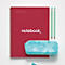 Notizbuch Miquelrius Emotions 1, A4, 80 Blatt kariert und blickdicht, gelocht, Spiralbindung, Hardcover, rot