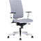 NowyStyl chaise de bureau Navigo, avec accoudoirs, mécanisme synchrone, siège multicouche, gris clair/blanc/argenté