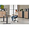 NowyStyl chaise de bureau Navigo, avec accoudoirs, mécanisme synchrone, siège multicouche, noir/argenté