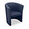 NowyStyl CLUB cocktailstoel, kunstleer (100% polyester), volledig gestoffeerd, zithoogte 455 mm, donkerblauw