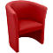 NowyStyl CLUB cocktailstoel, kunstleer (100% polyester), volledig gestoffeerd, zithoogte 455 mm, rood