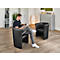 NowyStyl CLUB fauteuil de cocktail, simili cuir (100% polyester), entièrement rembourré, hauteur d'assise 455 mm, noir