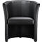 NowyStyl CLUB fauteuil de cocktail, simili cuir (100% polyester), entièrement rembourré, hauteur d'assise 455 mm, noir