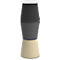 NowyStyl Pouf Set Versi, 3 poufs avec table, noir/gris/beige/blanc